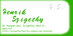 henrik szigethy business card